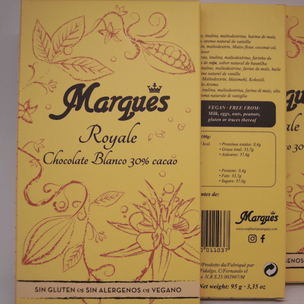 [T95] Tableta de chocolate blanco "Royale" 95g. - Imagen 2