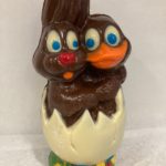 Duo Pato-Conejo. SIN LECHE, SIN HUEVO, SIN FRUTOS SECOS, SIN CACAHUETE, SIN GLUTEN, SIN PROTEÍNA DE SOJA, VEGANO.