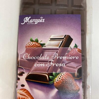 Chocolate Premiere con Fresa sin Leche, sin huevo, sin frutos secos, sin gluten