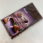 Tableta de chocolate suave con fresa sin Leche, sin huevo, sin frutos secos, sin gluten