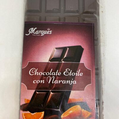 Chocolate Etoile con Naranja sin Leche, sin huevo, sin frutos secos, sin gluten