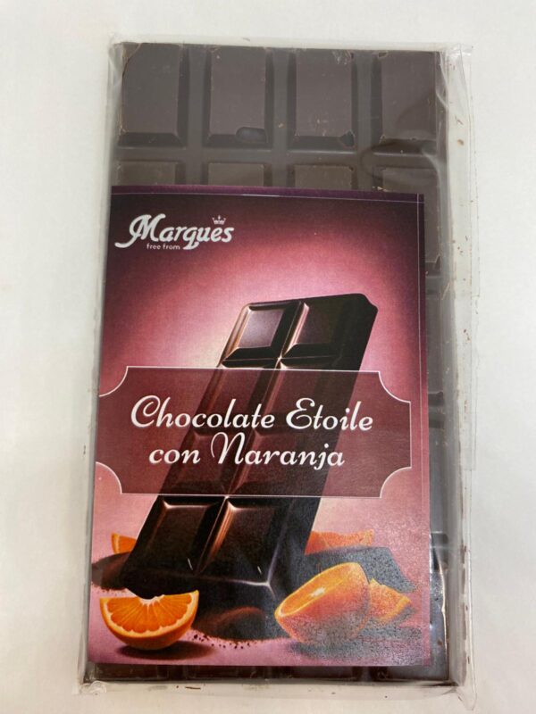 Chocolate Etoile con Naranja sin Leche, sin huevo, sin frutos secos, sin gluten