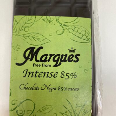 Chocolate Intense 85% sin Leche, sin huevo, sin frutos secos, sin gluten
